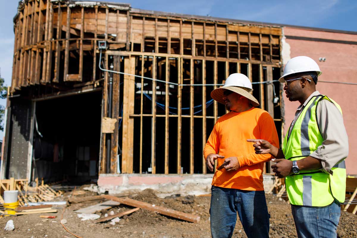 Loren Taylor with Construction Worker