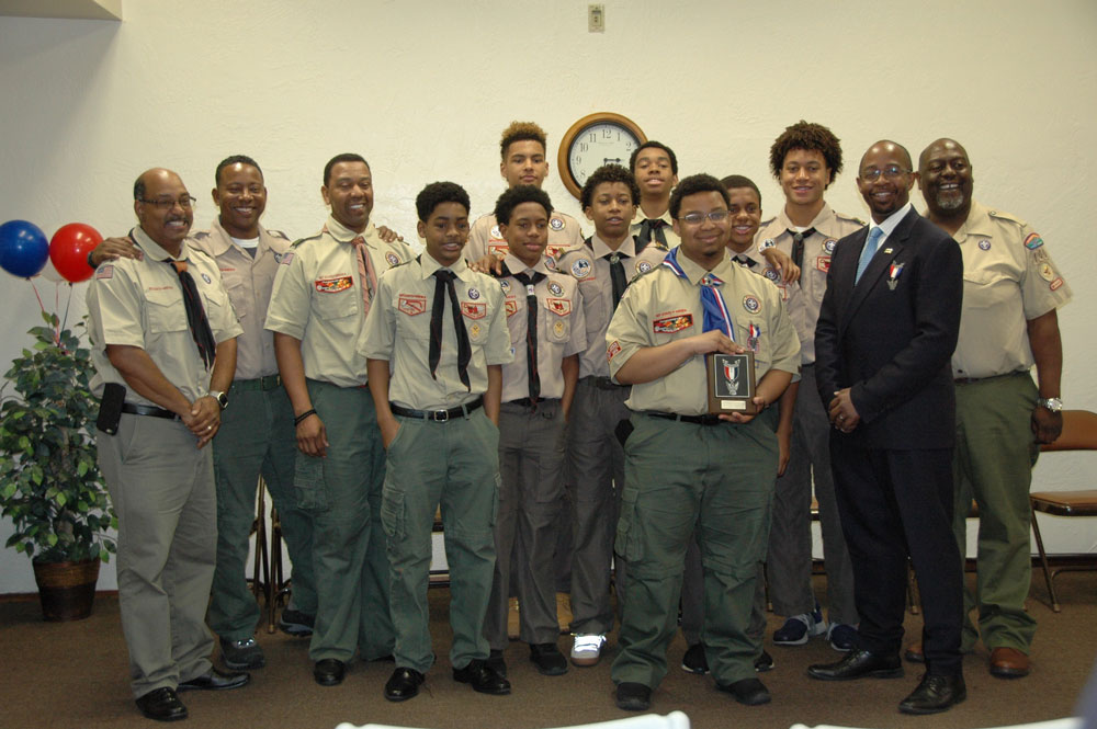 Loren Taylor with the Boy Scouts